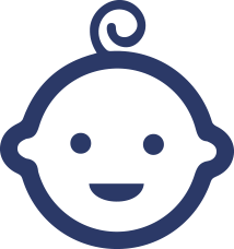 Dark blue baby icon
